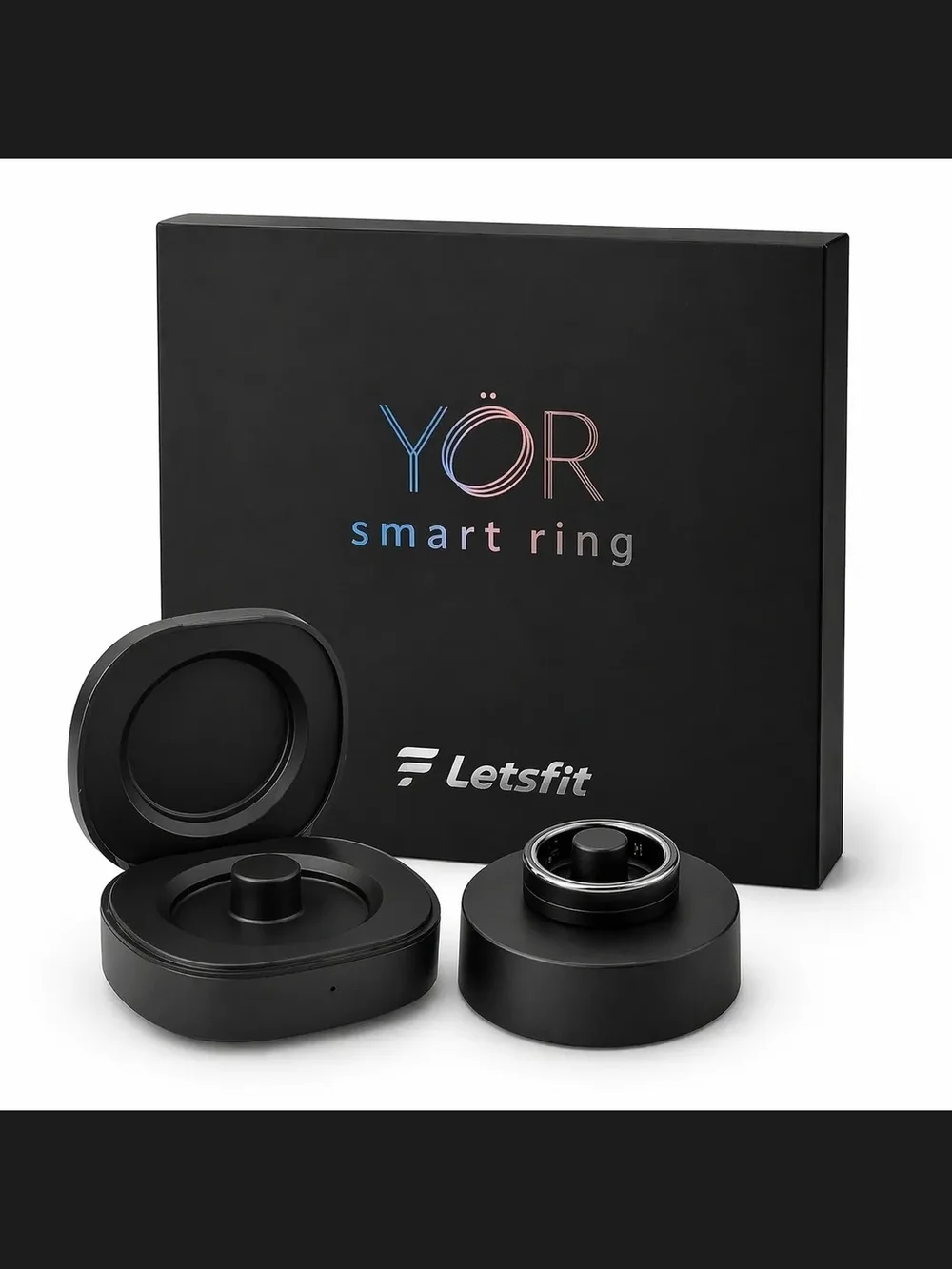 YÖR Smart Ring by Letsfit - Gun Metal Size 10